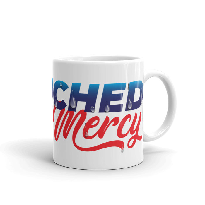 Drenched in Mercy White Glossy Mug