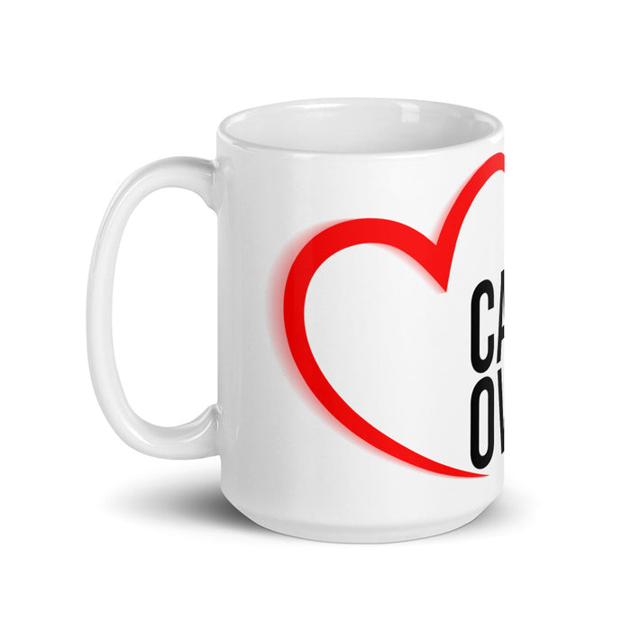 White glossy mug