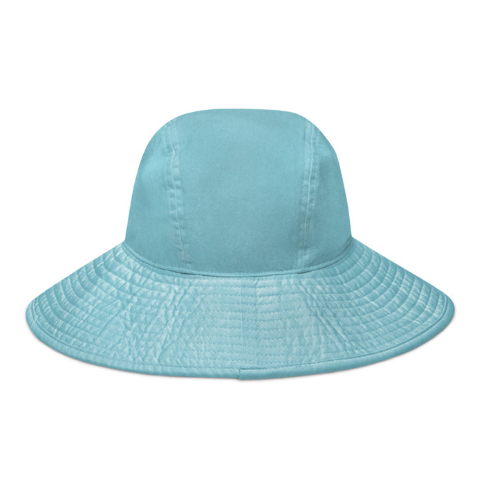 Wide brim bucket hat