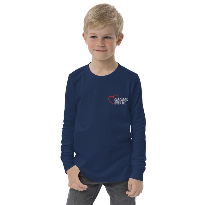 Love Cascades Over Me Youth Long Sleeve Tee